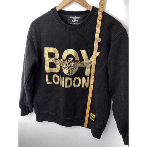 BOY Crew Neck Long Sleeve Sweatshirt Black Size M - Picture 5 of 7